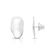 Brinco Prateado Polido Design Organico BR01040637RHLS